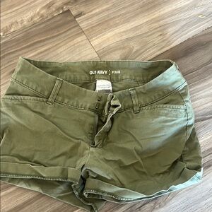 Old Navy Green Cargo Shorts Relaxed Fit Cotton